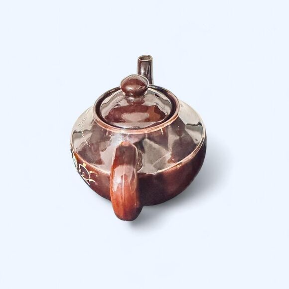 Vintage Brown Betty Redware teapot Boho and Cottage Vibes - Picture 4 of 8